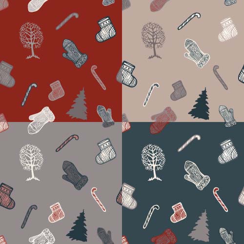 Christmas baubles vector seamless pattern 04 Christmas baubles vector seamless pattern 04