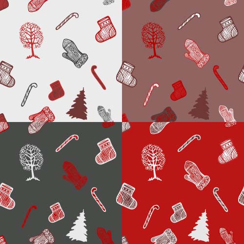 Christmas baubles vector seamless pattern 05 Christmas baubles vector seamless pattern 05