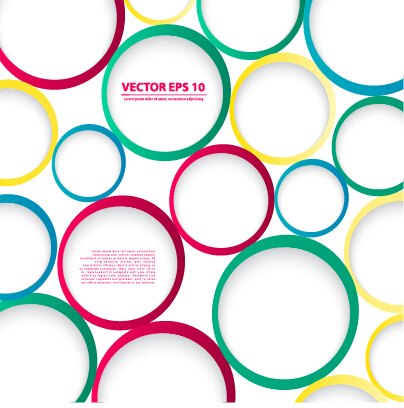 Colored circle modern vector background
