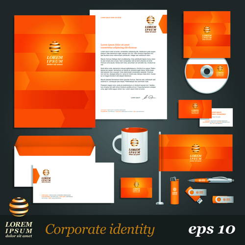 vector template templates kit identity corporate 