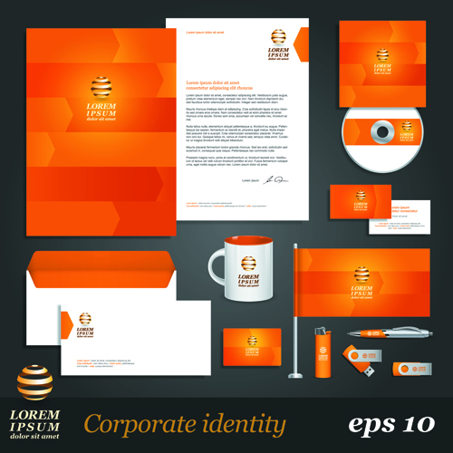 Corporate Identity Kit vector Templates 01