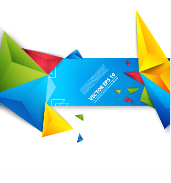 Creative colored origami background vectors 01