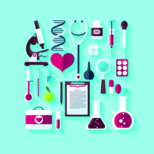 Creative design medical tool vector material 05