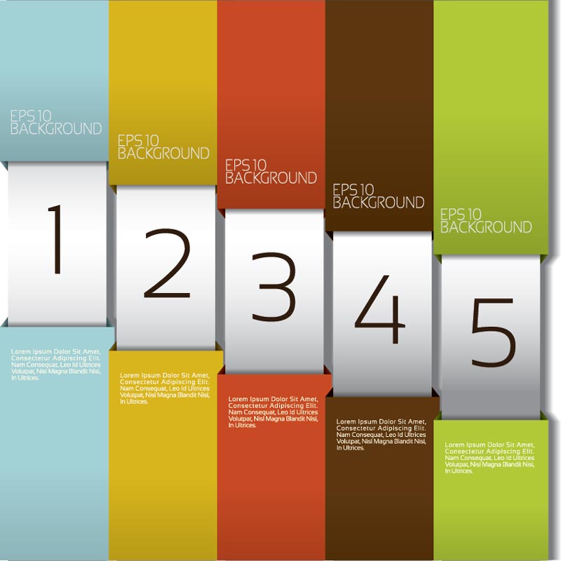 Creative numbered banners infographics vector 02
