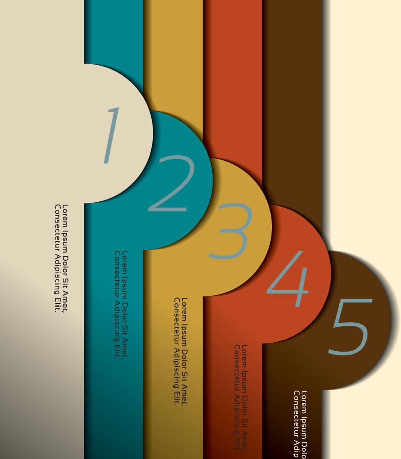 Creative numbered banners infographics vector 03