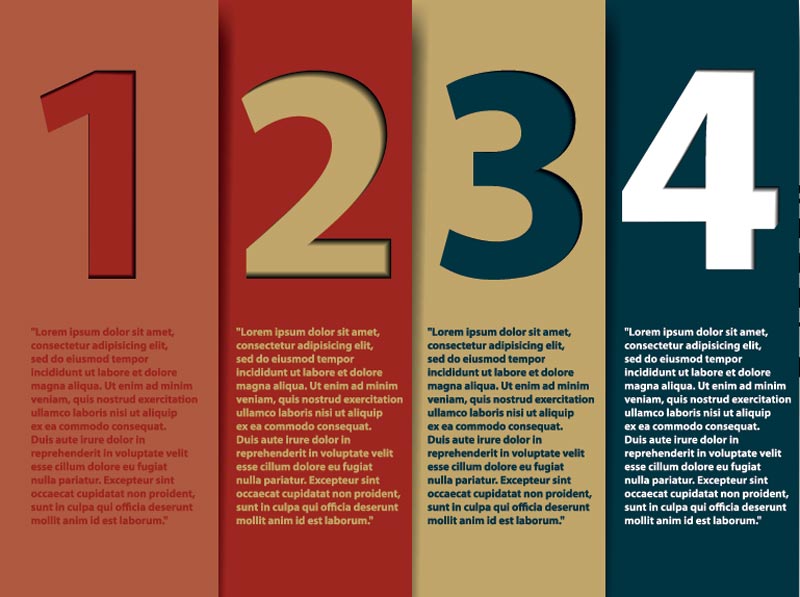numbered infographic creative banners 