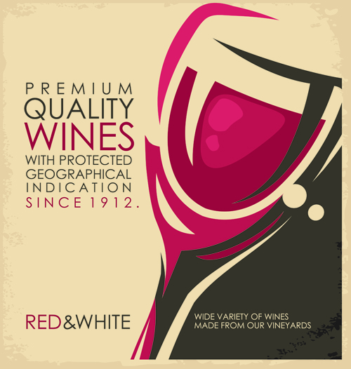 Drinks poster retro styles vectors material 02