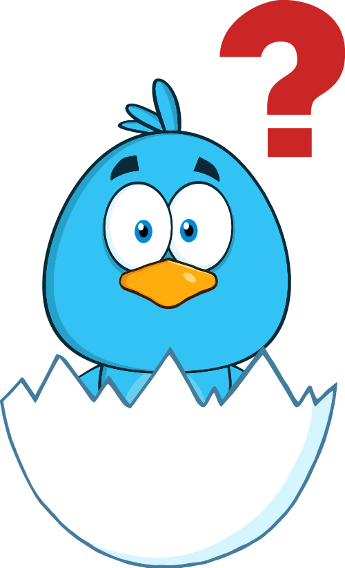 funny cartoon blue bird 