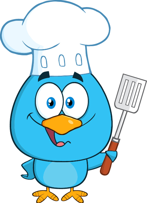 Funny blue bird cartoon vector set 12