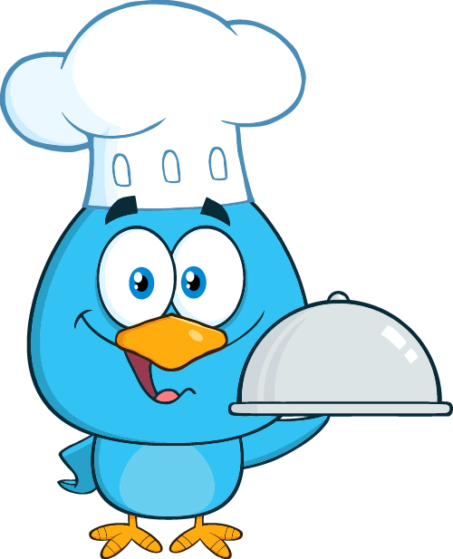 Funny blue bird cartoon vector set 13