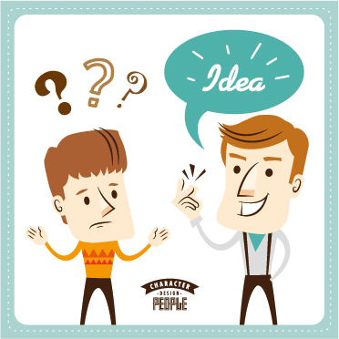 Funny people business template vector 01