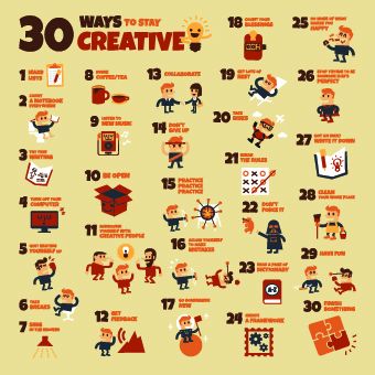 Funny record elements vector