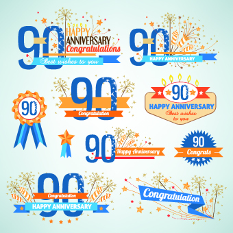 Happy anniversary Celebration design vector 10