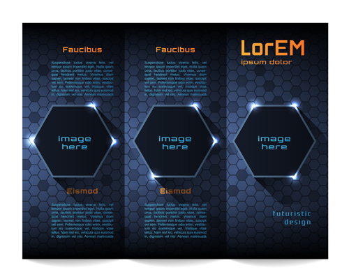 High tech styles brochure templates vector 03