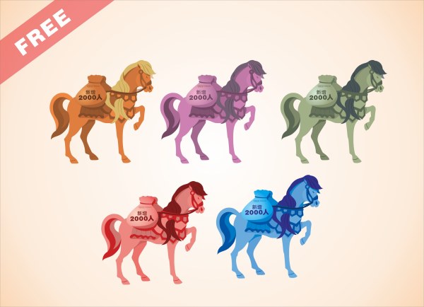 Horse and Bag design vector