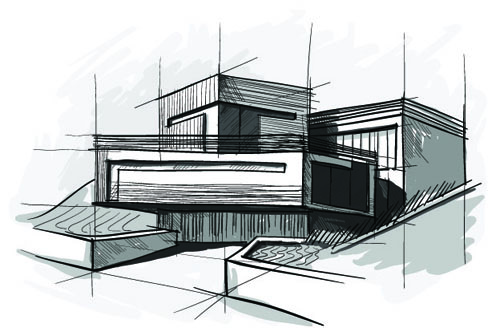 Set of Layout of the building design vector 03