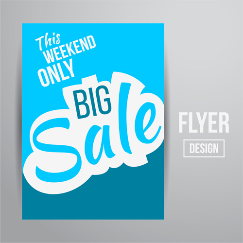 Modern big sale vector flyer material 03