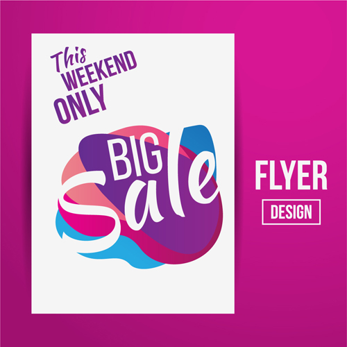 Modern big sale vector flyer material 04