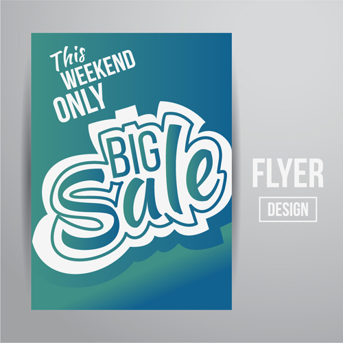 Modern big sale vector flyer material 05