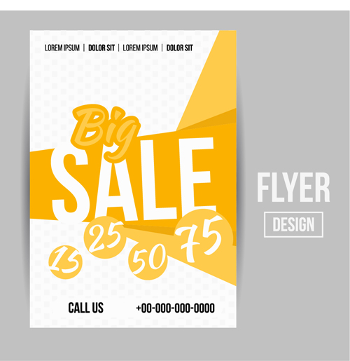 Modern big sale vector flyer material 06