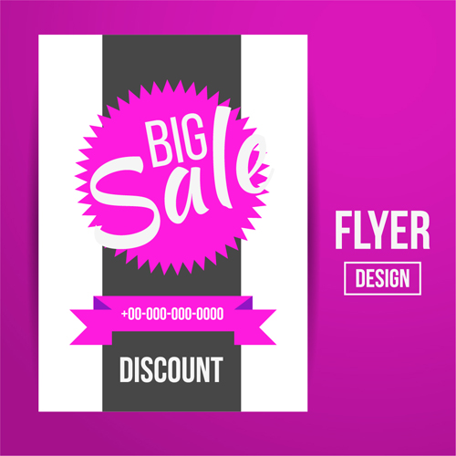 Modern big sale vector flyer material 07