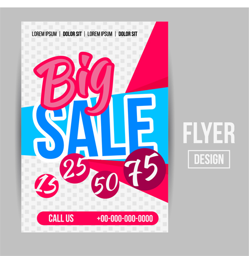 Modern big sale vector flyer material 08