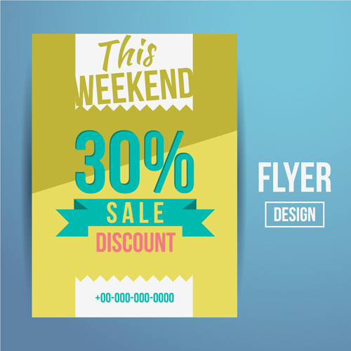 Modern big sale vector flyer material 11
