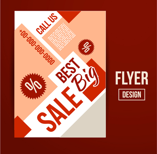 Modern big sale vector flyer material 13