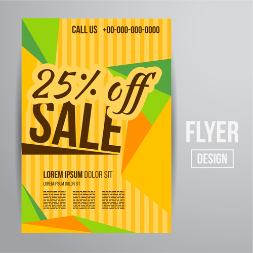 Modern big sale vector flyer material 14