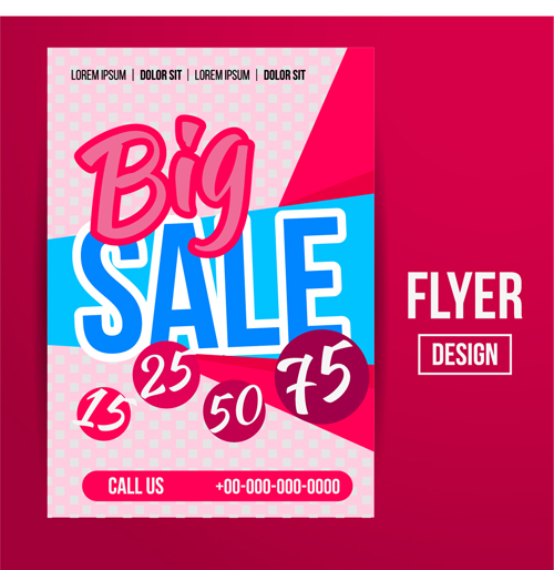 Modern big sale vector flyer material 22