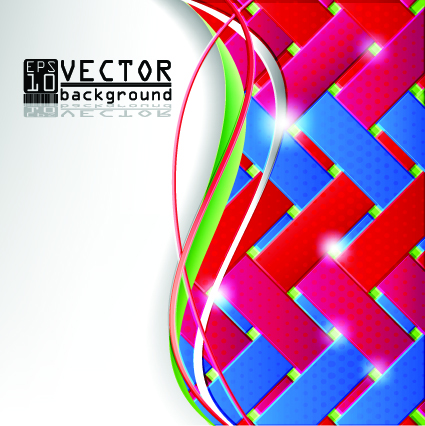 Colorful square vector background art 04