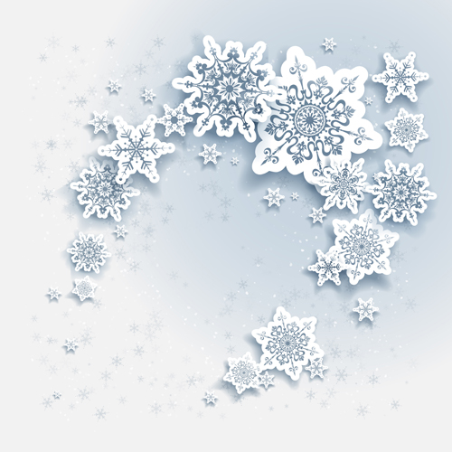 snowflake paper christmas background 