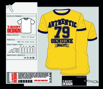 Stylish T Shirt design vector material 02