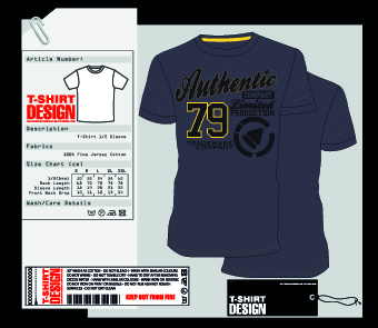 Stylish T Shirt design vector material 04