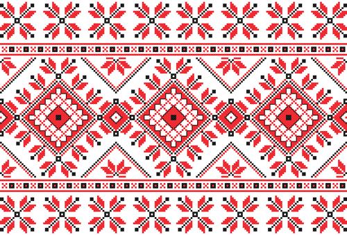 Ukraine style pattern ornaments ornament fabric 