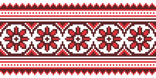 Ukraine style pattern ornaments ornament fabric 