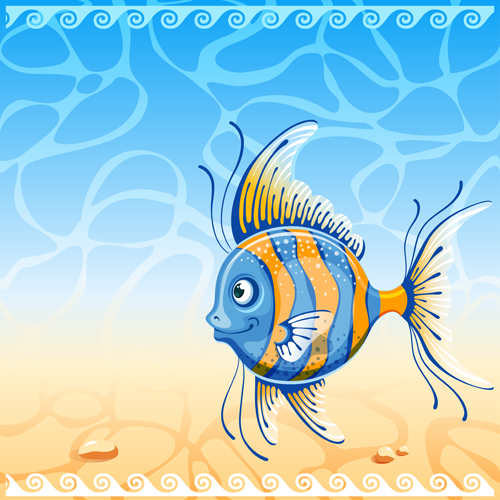 Beautiful Underwater World vector 01