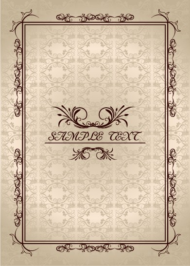 Ornate Vintage Frame design vector 03