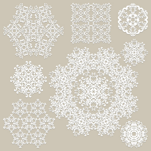 snowflake ornaments lace 