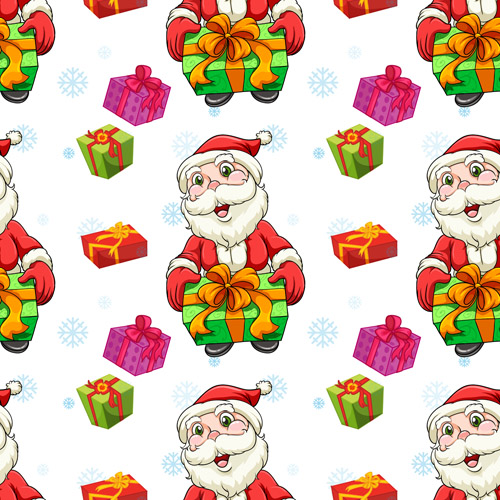 Cute Christmas seamless pattern vector 02