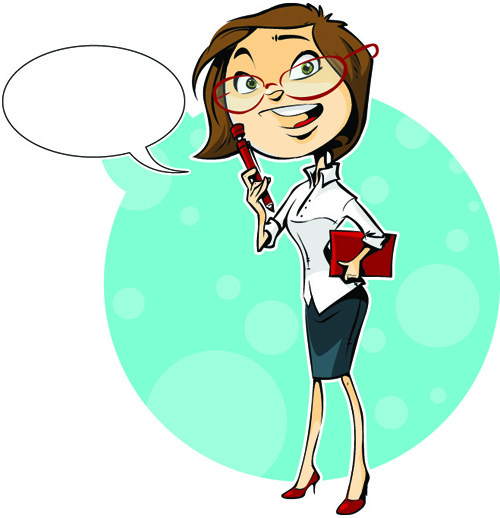 Set of Business woman Image vector 05