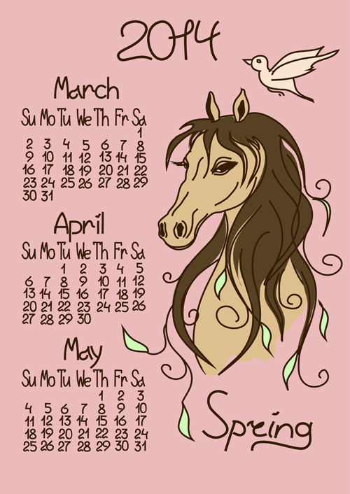 year horse calendar 