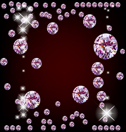 Elements of Background with diamond vector 03