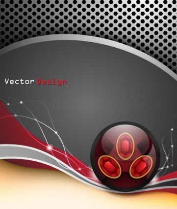 Metal mesh with abstract backgrounds vector set 05