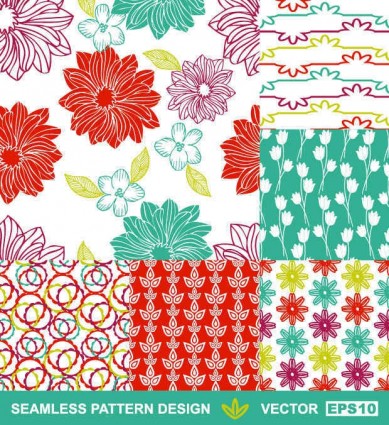 Hand drawn florals pattern vector graphic Hand drawn florals pattern vector graphic