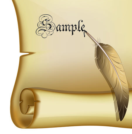 Set of old parchment Scrolls vector 03