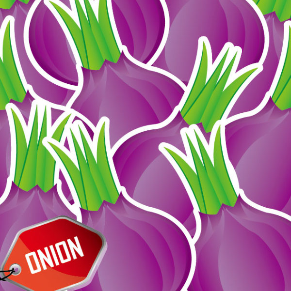 Cute vegetables vector background 04