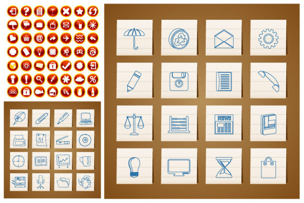 circular and the hand icon vector