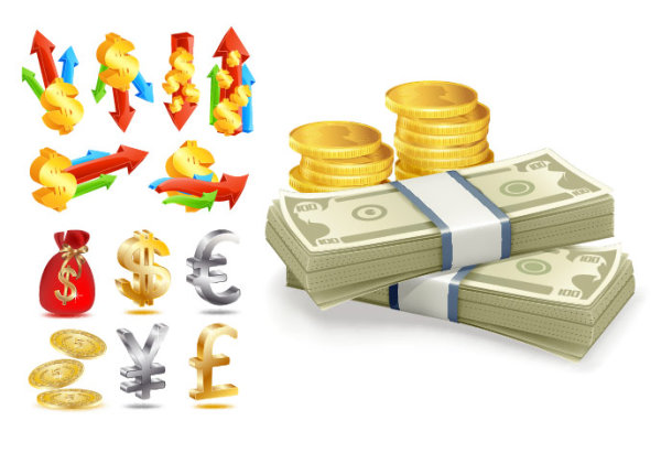 Financial icon vector vector
