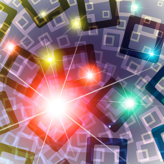 Star superimposed square background vector material